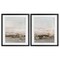Stupell Industries Muted Horizon Neutral Tones 2 Piece Black Framed Print Under Glass Set, design by Hazel J.